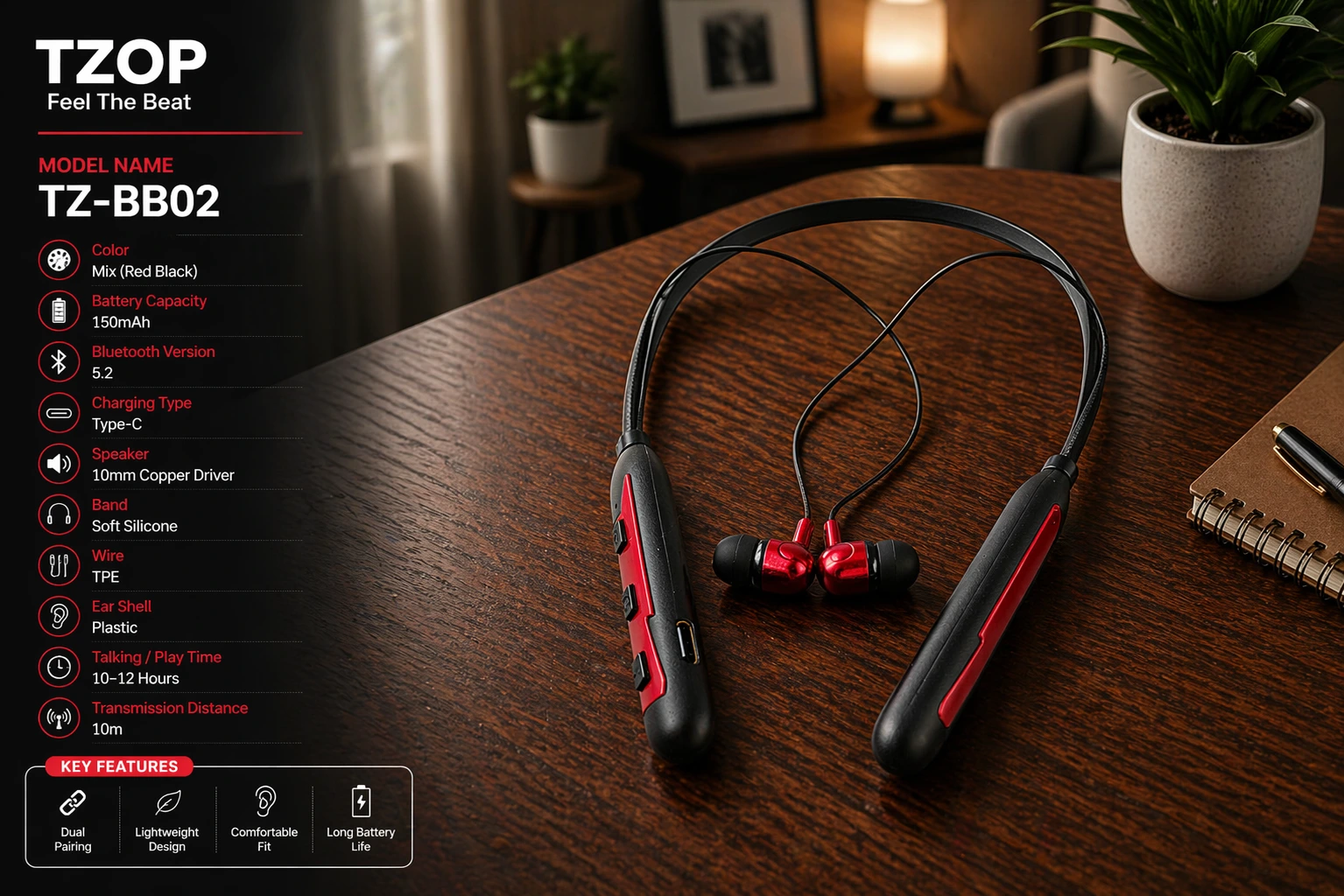 TZOP Wireless Neckband Bulk Supplier