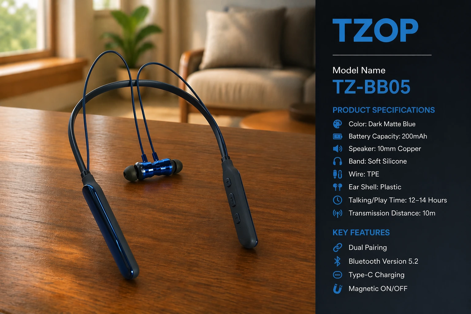 Fast Charging Neckband Headphones