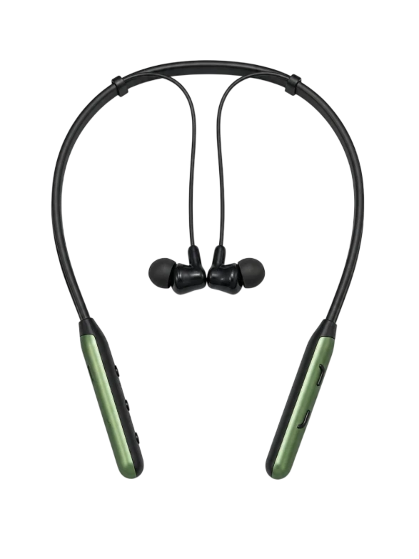 TZOP | TZ-BB01 Wireless Neckband With Deep Bass & Mic Black-Green