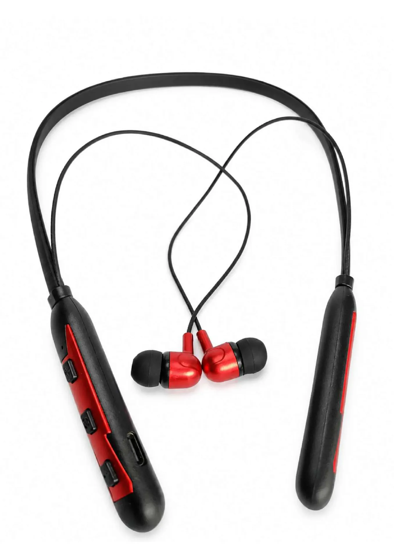 TZOP | TZ-BB02 Wireless Neckband With Deep Bass| Long Battery Life| & Mic Red-Black