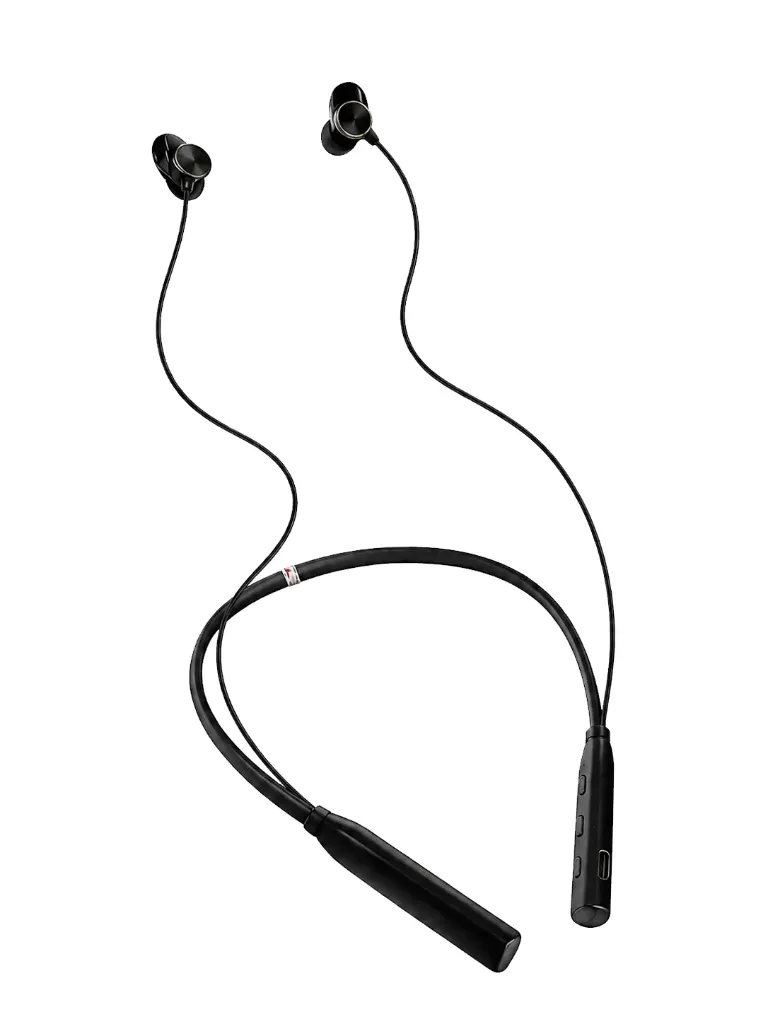 TZOP | TZ-BB04 Wireless Neckband With Deep Bass| Long Battery Life| Black