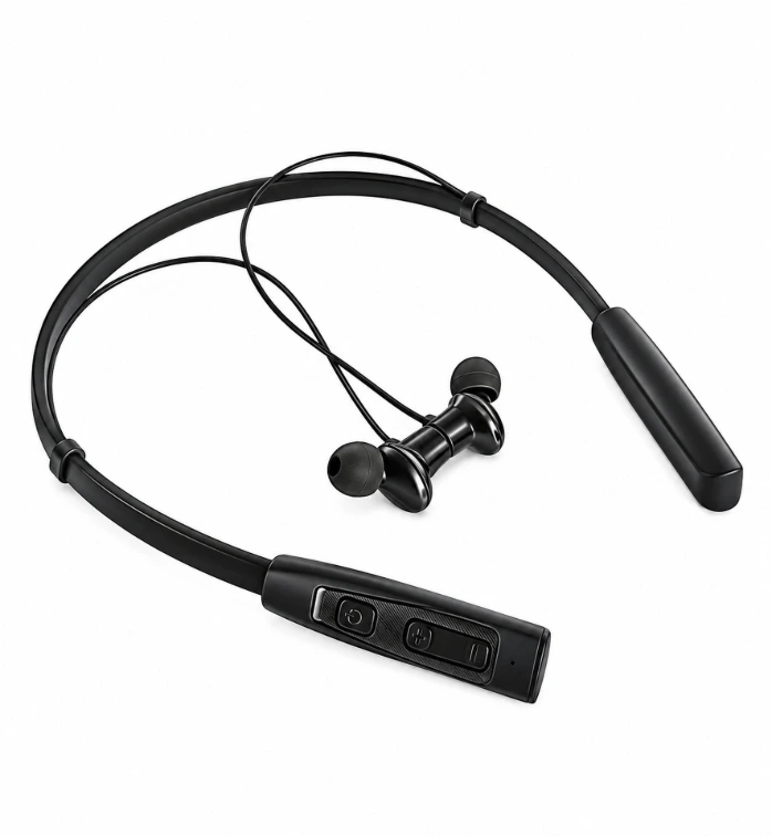 TZOP | TZ-BB07 Wireless Neckband With Deep Bass| High Quality Sound | Long Battery Life| & HD Mic & Music | Black